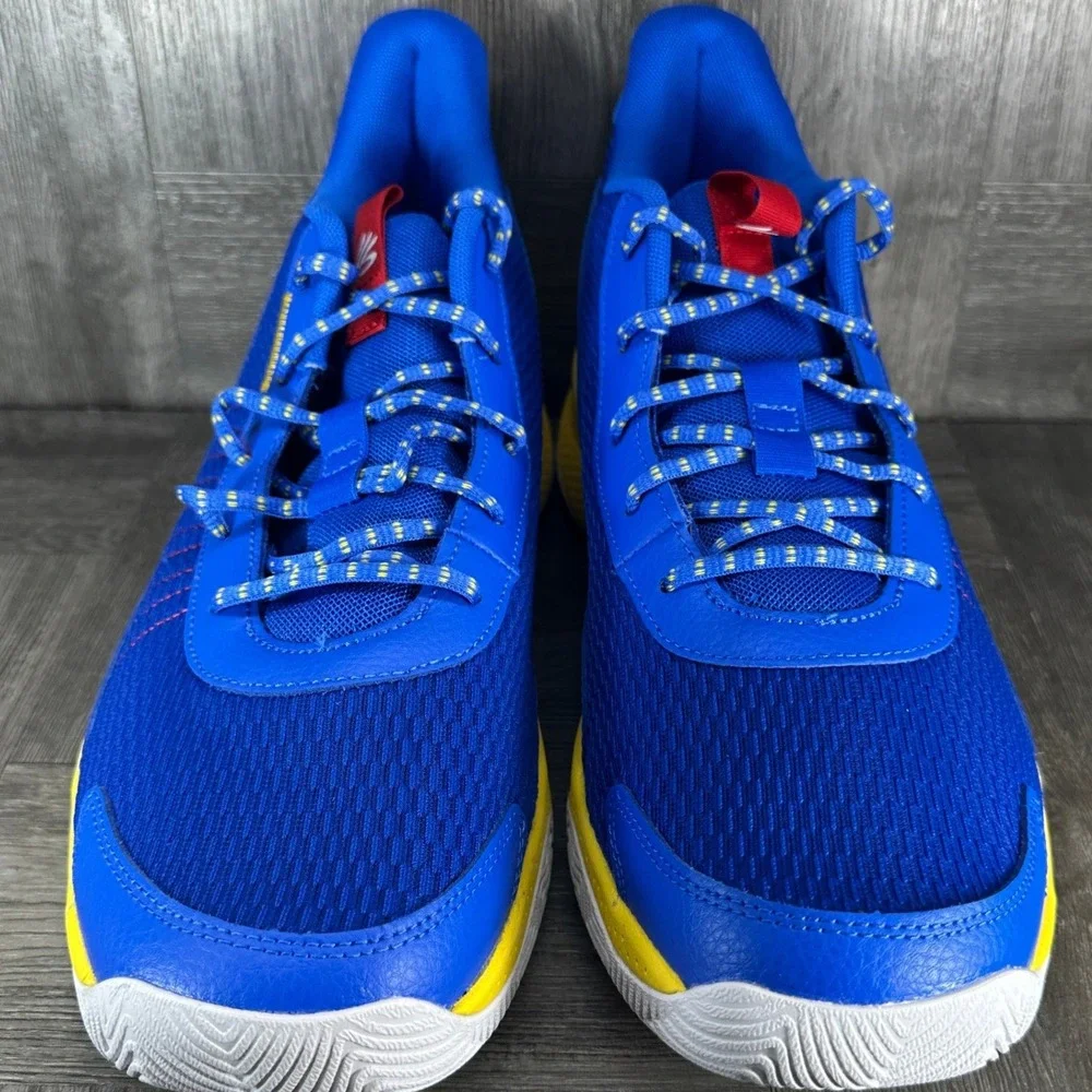Under Armour Curry Basketball Shoes Mens 11.5 Blue‎ Yellow NEW 3026622-400